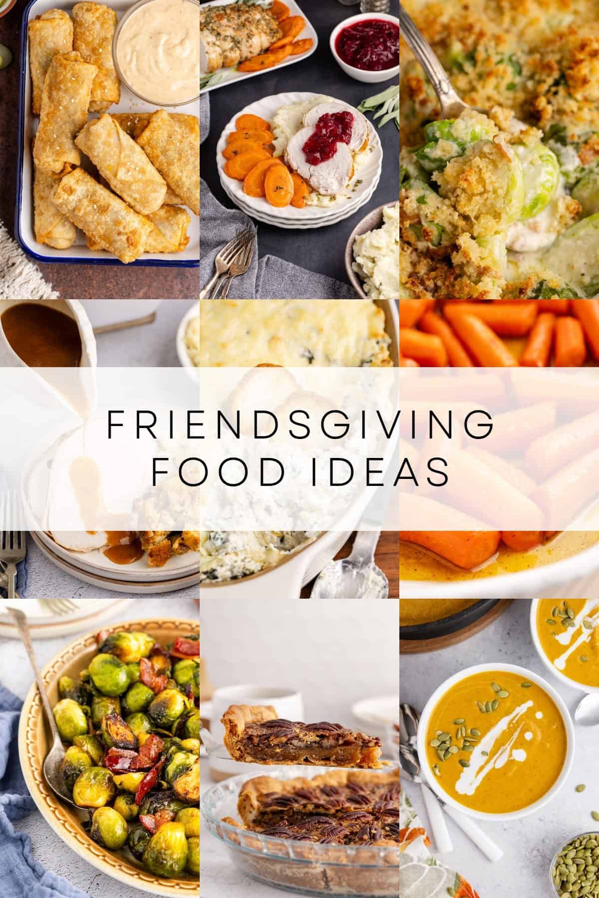 friendsgiving food ideas roundup collage