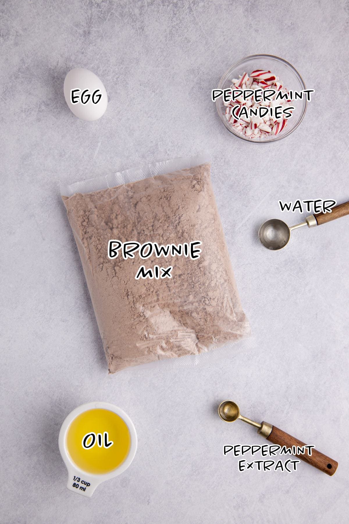 Peppermint Brownie Cookies Ingredients