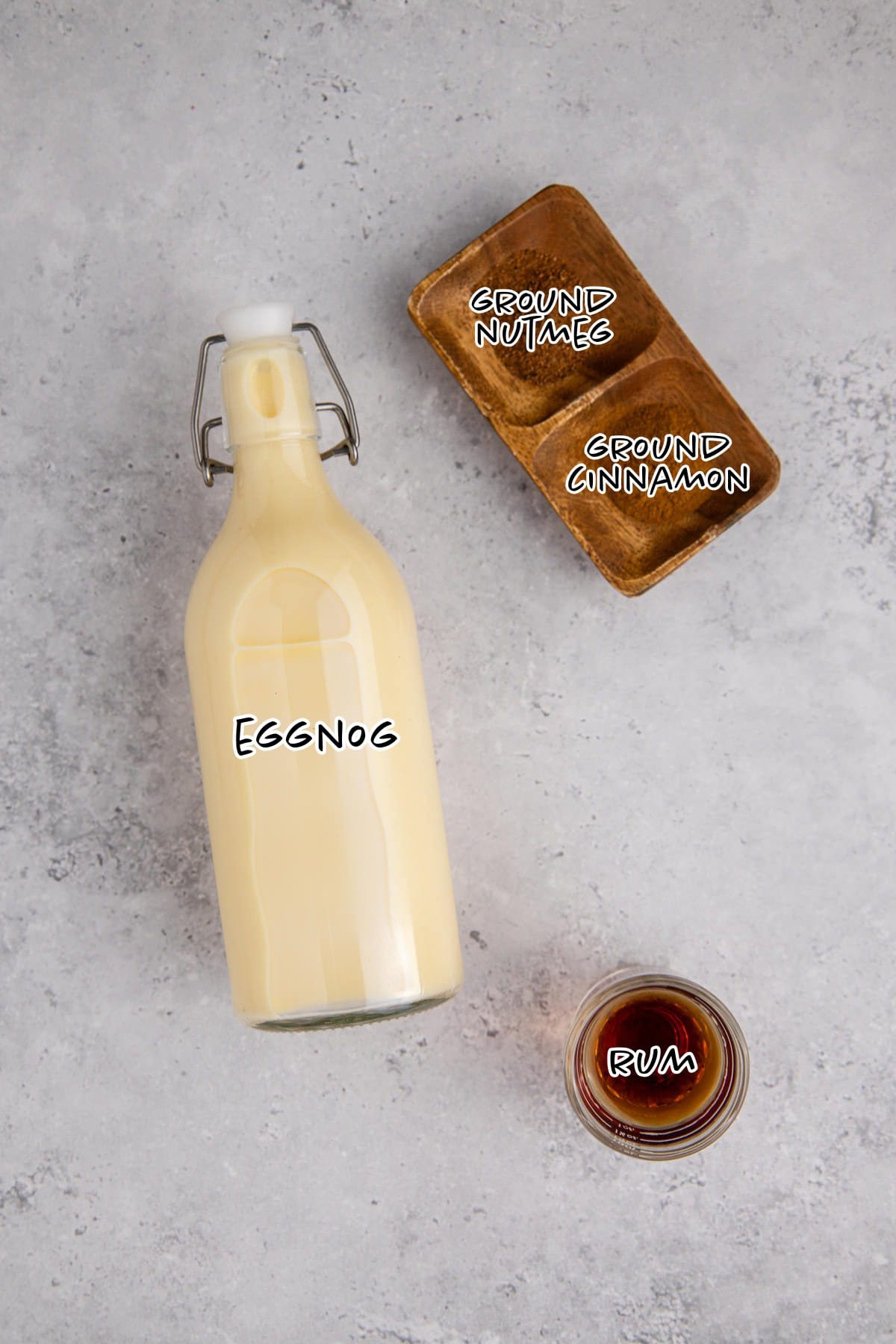 Spiked Eggnog with Rum Ingredients