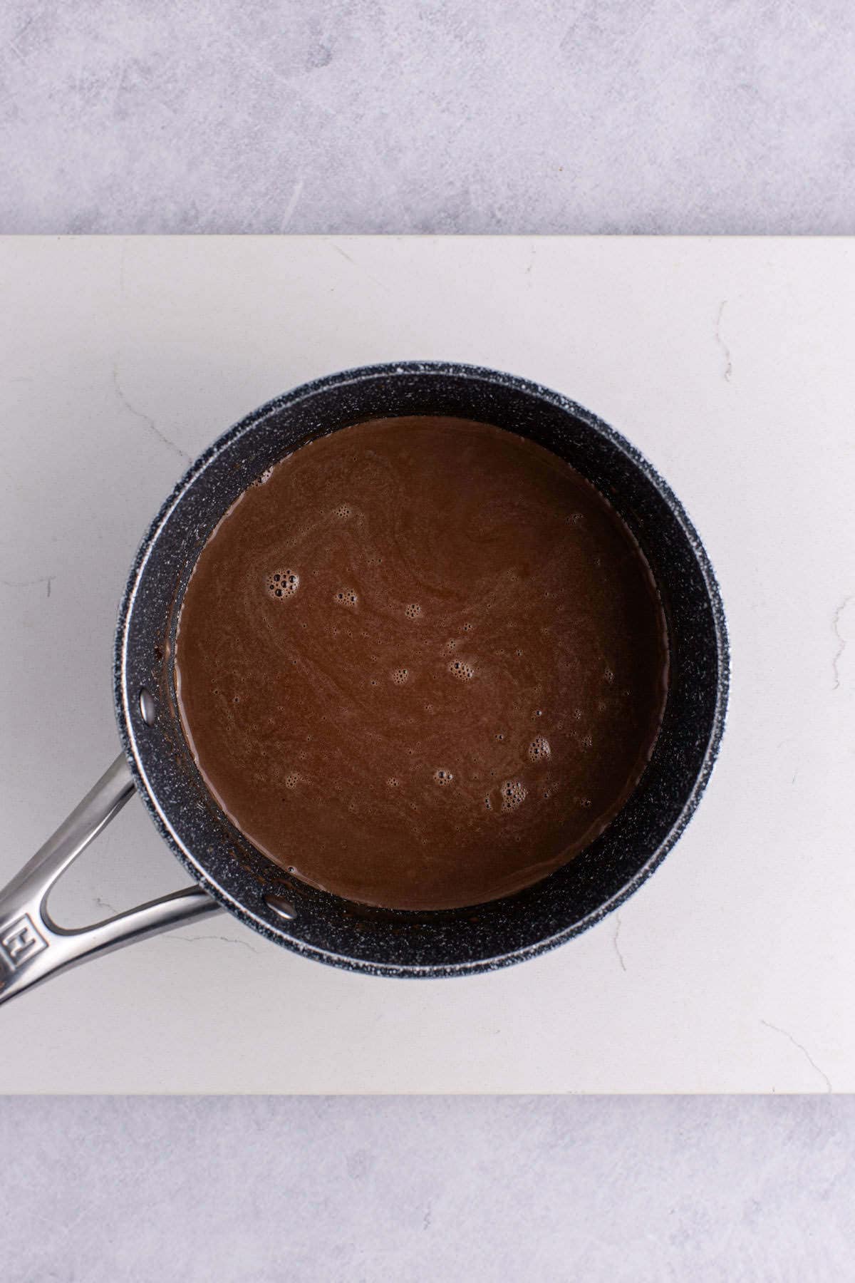 Starbucks Peppermint Hot Chocolate made in a pot