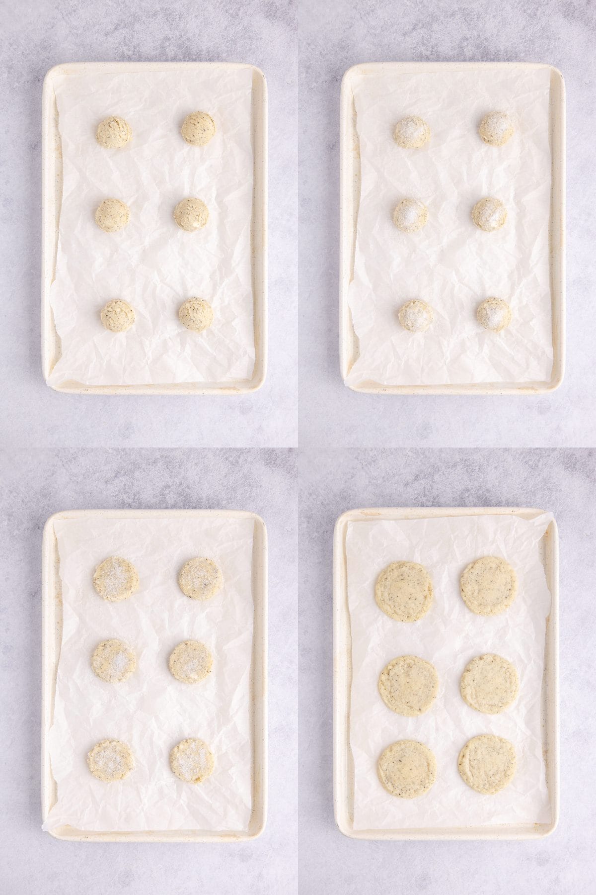 Taylor Swift Chai Cookies being made on a baking sheet