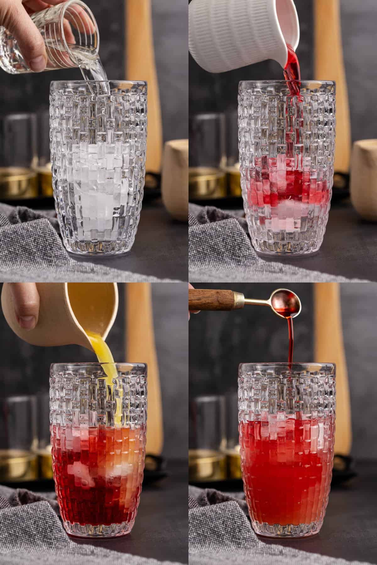 Love Bug Cocktail being made in a cocktail shaker