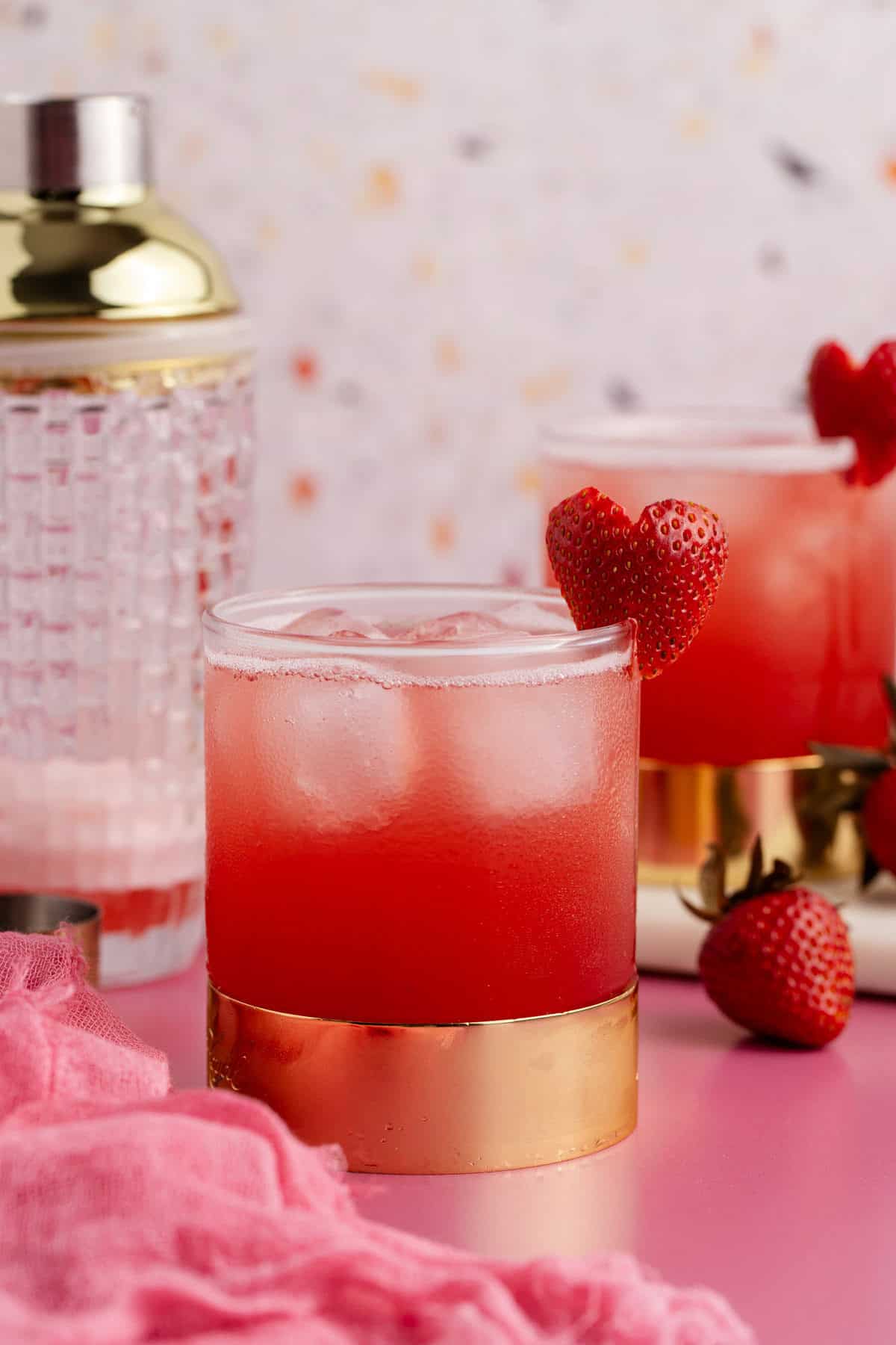 Love Bug Cocktail on a cutting board and another in the background