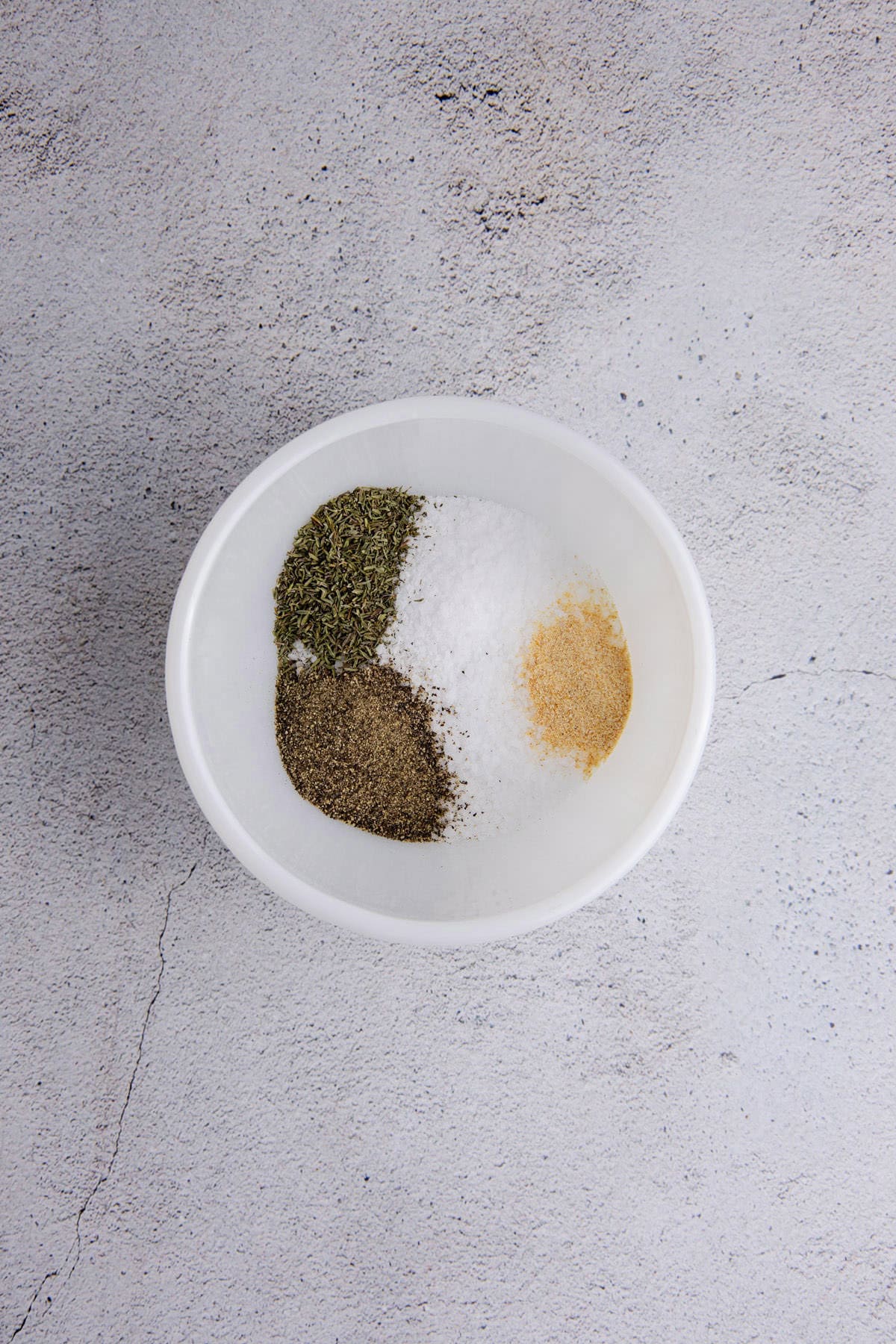 Prime Rib Rub in a mixing bowl to be blended
