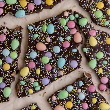 Easter Candy up close after being broken into pieces