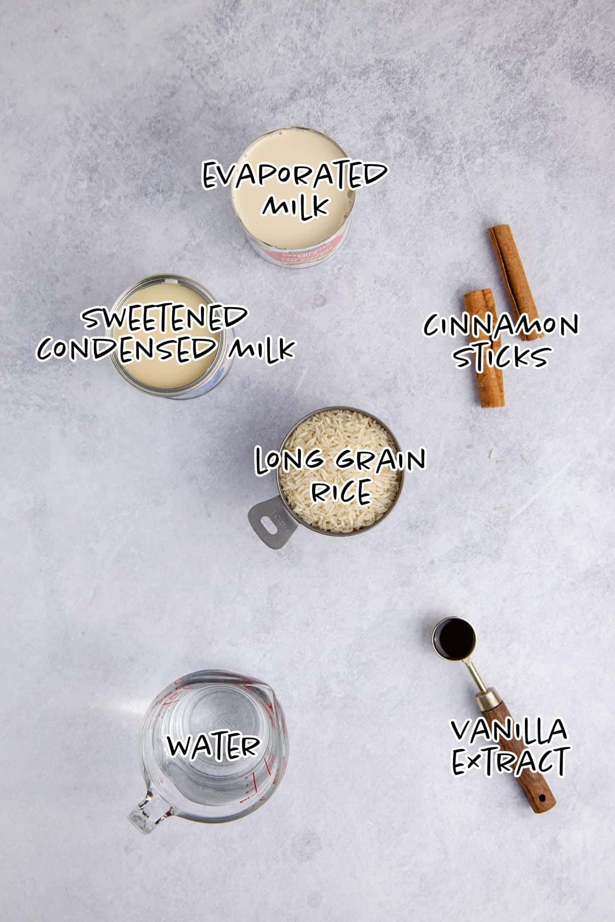 Agua de Horchata Ingredients