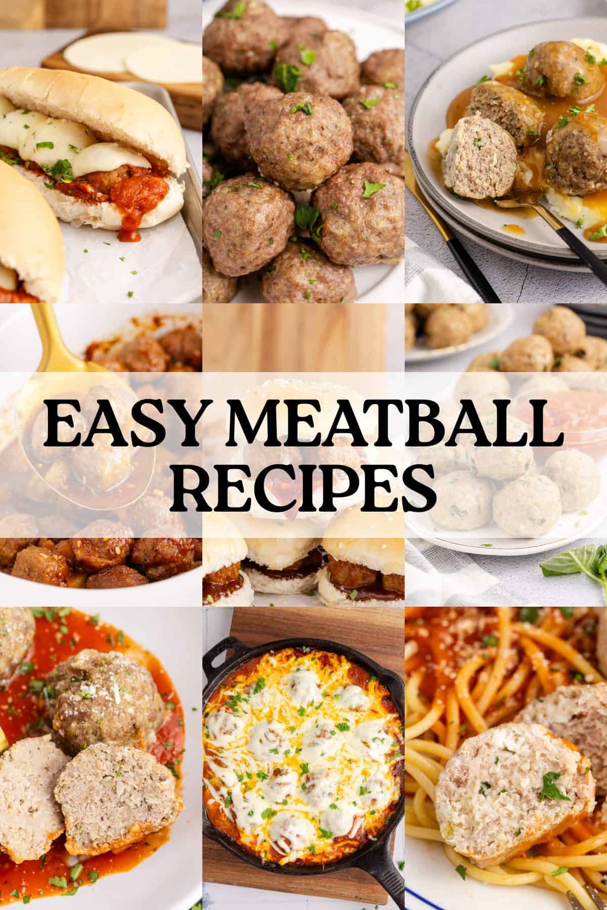 Easy Meatball Recipes Round Up Collage