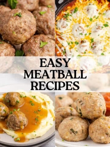 Easy Meatball Recipes Round Up Collage