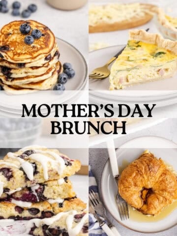 Collage of images for Mothers Day Brunch Recipes