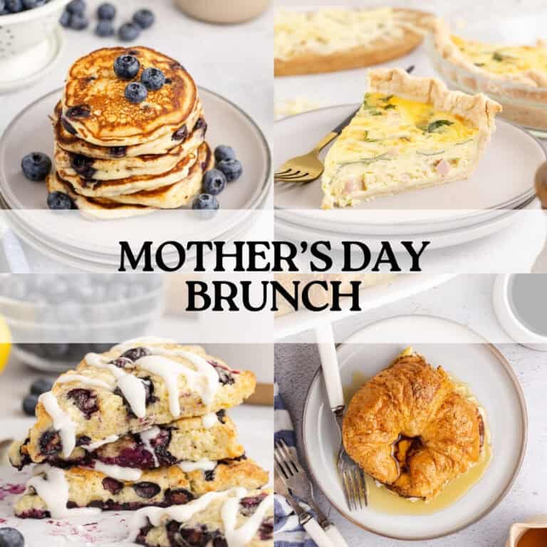 Collage of images for Mothers Day Brunch Recipes