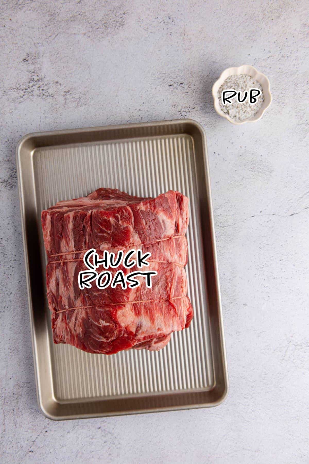 Poor Man's Prime Rib Ingredients on a Counter