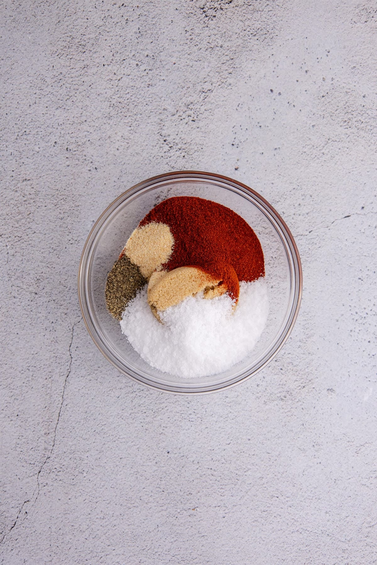 Brisket Rub ingredients in a small mixing bowl