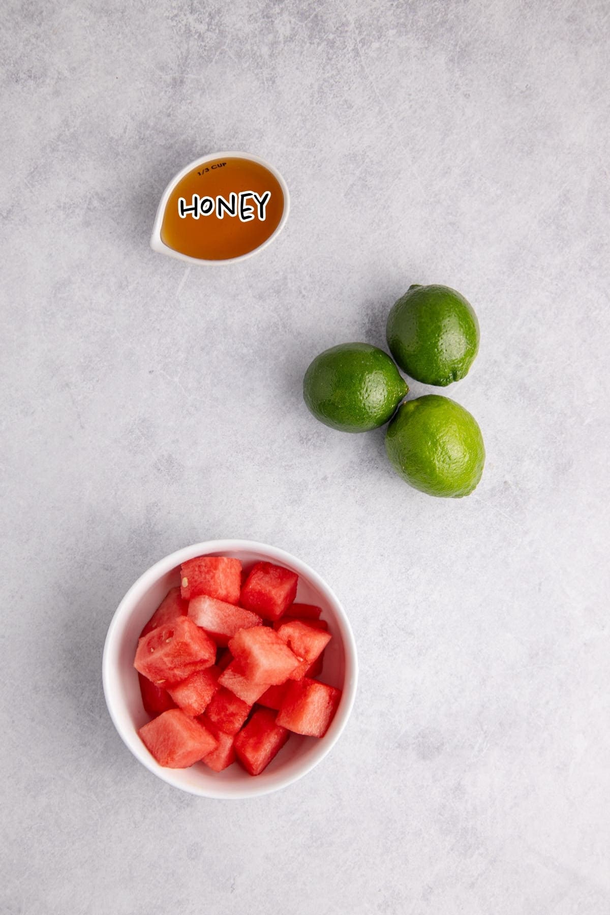 Watermelon Agua Fresca Ingredients on a counter