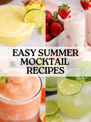 Easy Summer Mocktail Recipes Collage