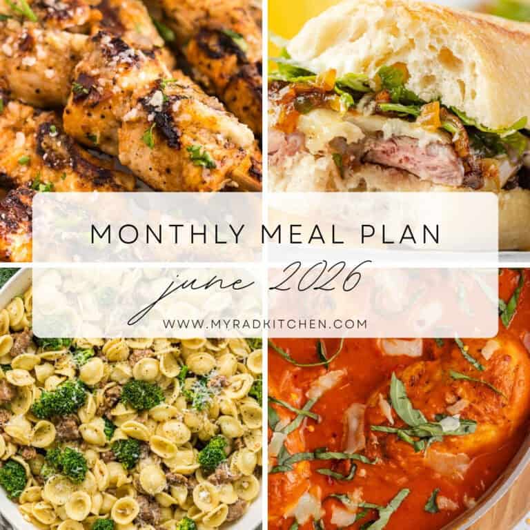 Monthly Meal Plan June 2026 Collage