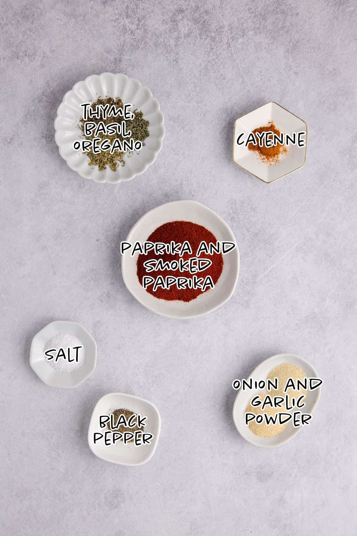 Blackening Seasoning Ingredients on a counter