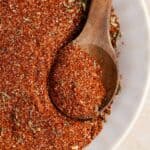 Blackening Seasoning up close on a wooden spoon