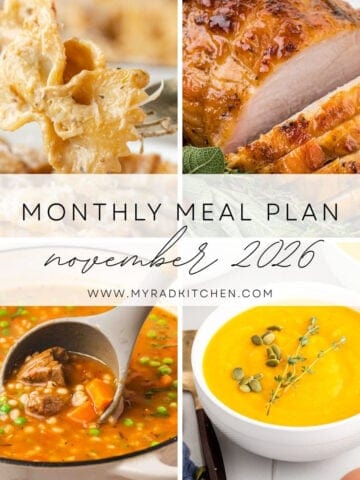 Monthly Meal Plan November 2026 Image Collage