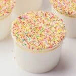 Viral Dot Cake in Cups with rainbow sprinkles