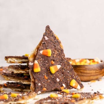 Halloween Crack with one leaning against a stack