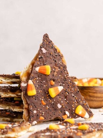 Halloween Crack with one leaning against a stack