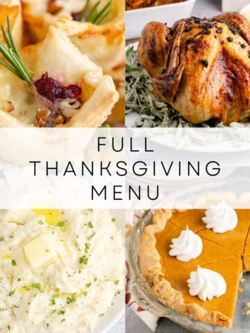 full thanksgiving menu roundup collage