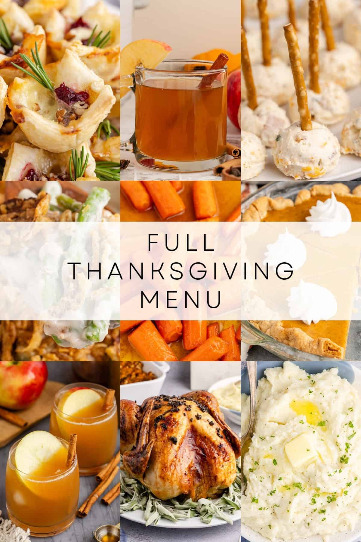 full thanksgiving menu round up photo collage