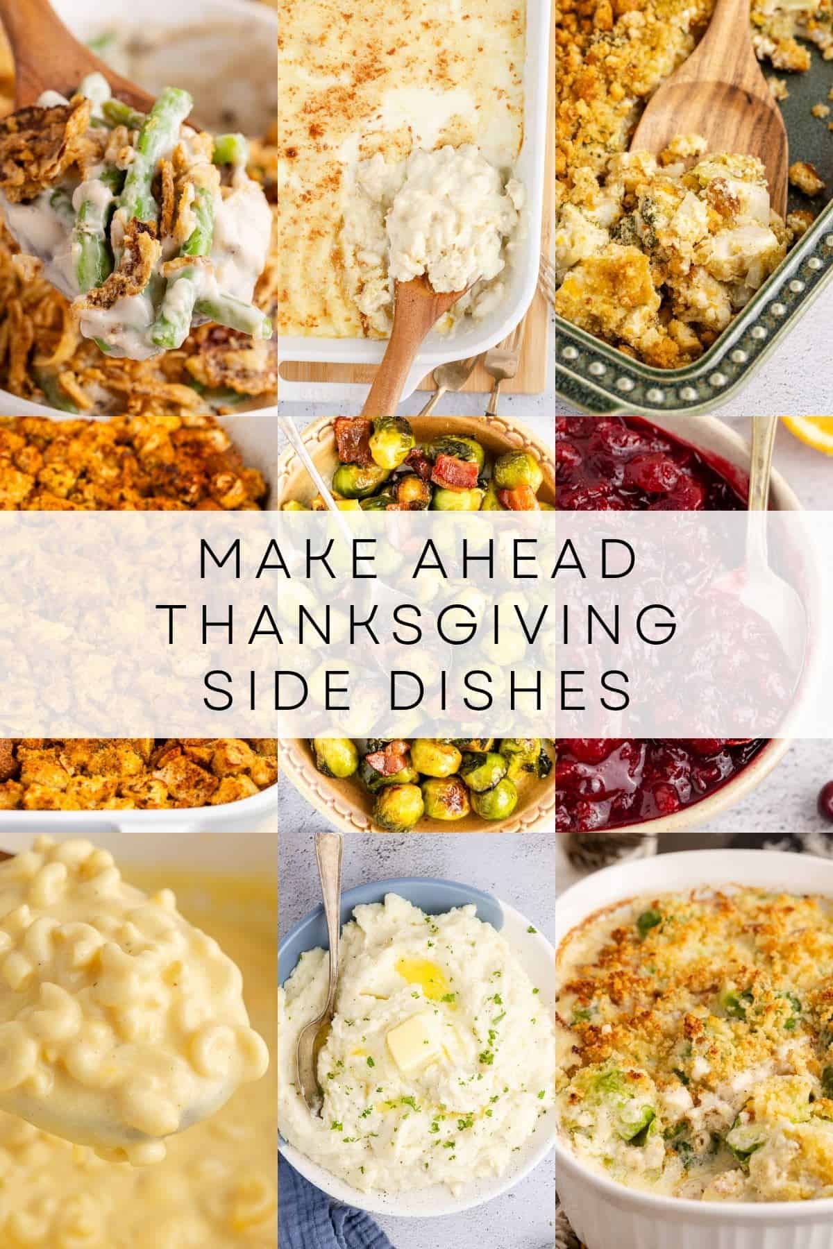 make ahead thanksgiving side dishes round up collage