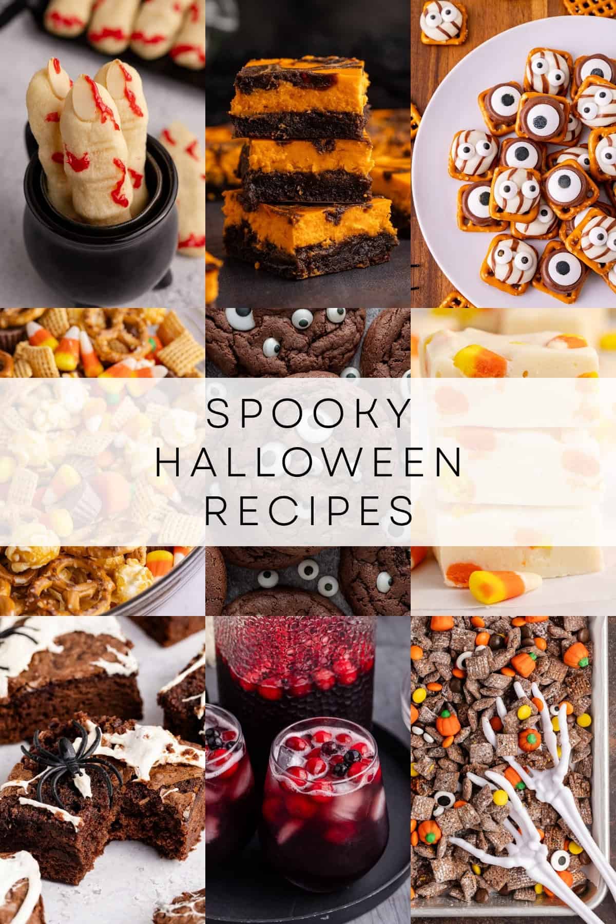 spooky halloween recipes roundup collage