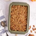 Sweet Potato Casserole with Pumpkin from above baked