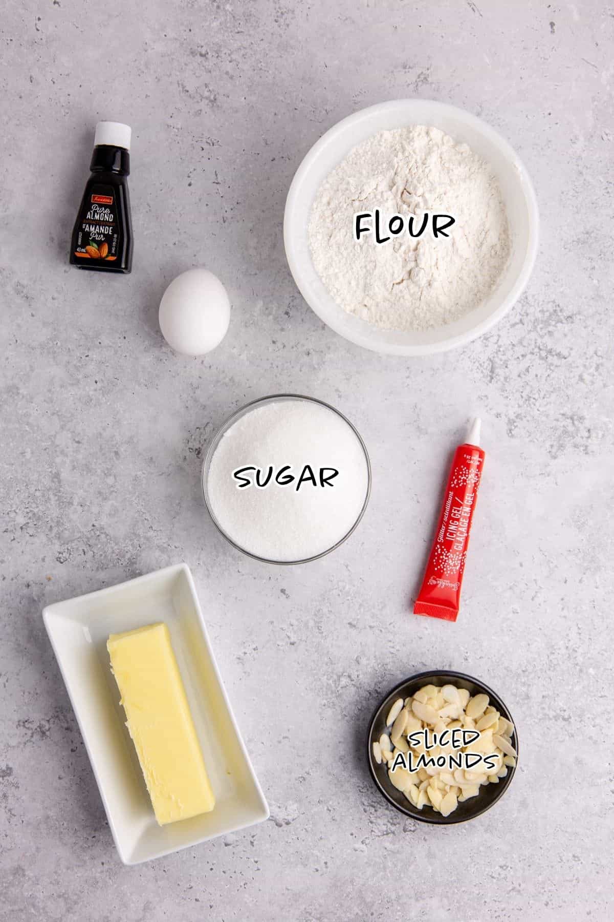 Witch Finger Cookie Ingredients on a counter