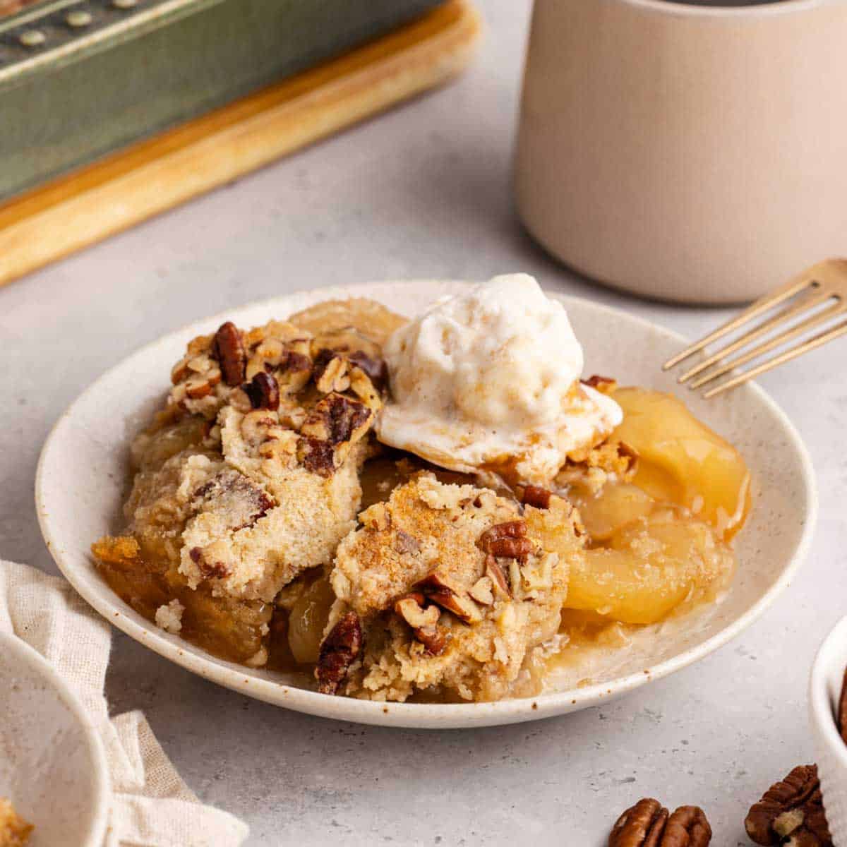 Apple Dump Cake with Pecans