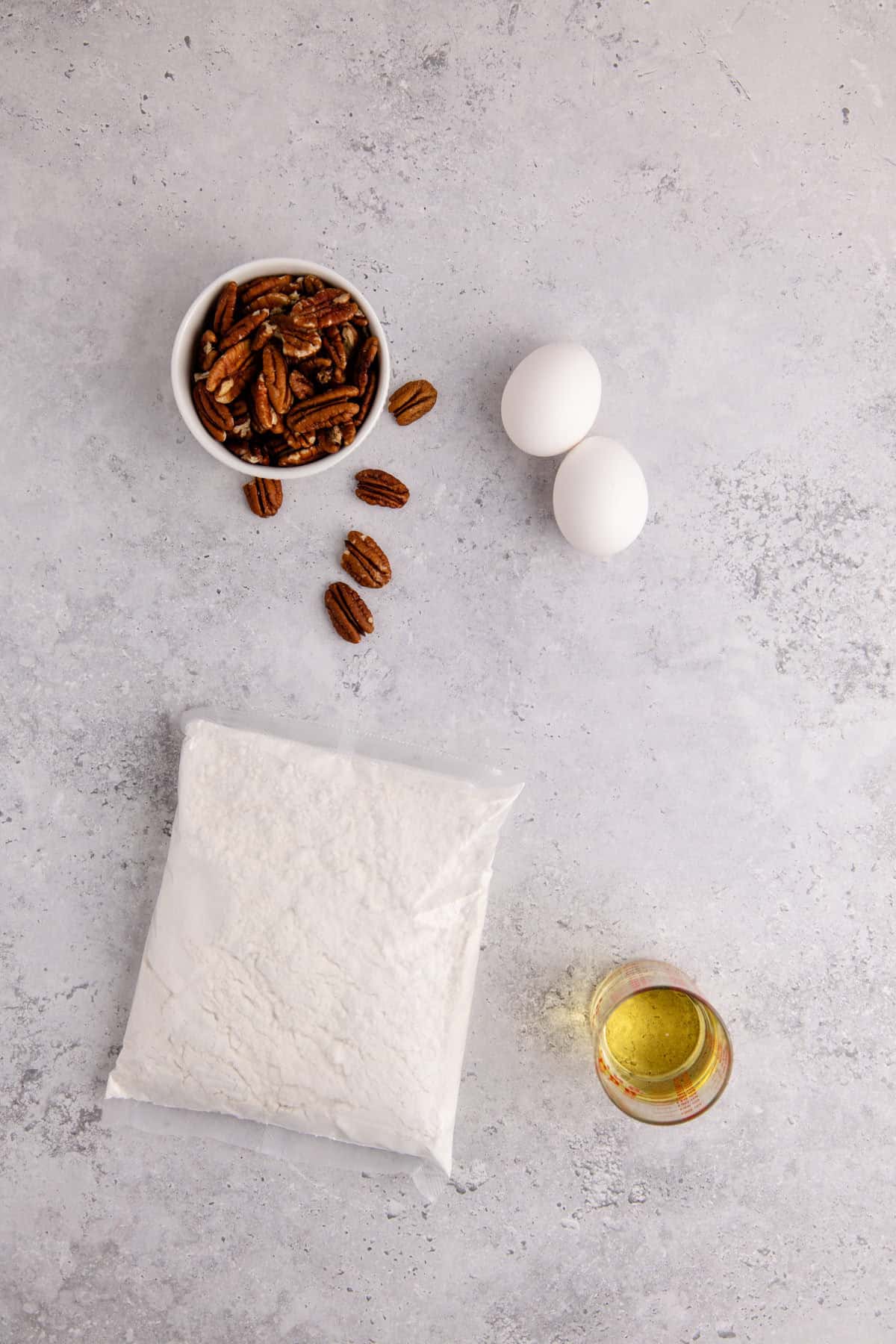 Butter Pecan Cake Mix Cookies Ingredients on a Counter