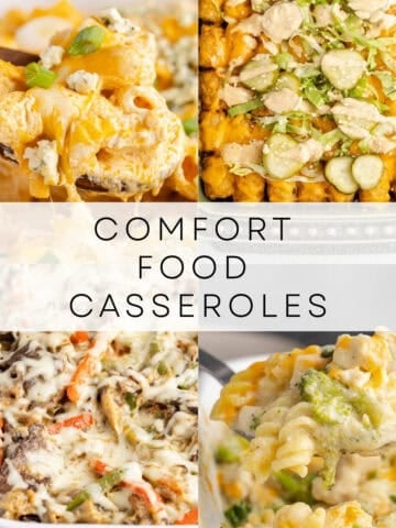 comfort food casserole roundup collage