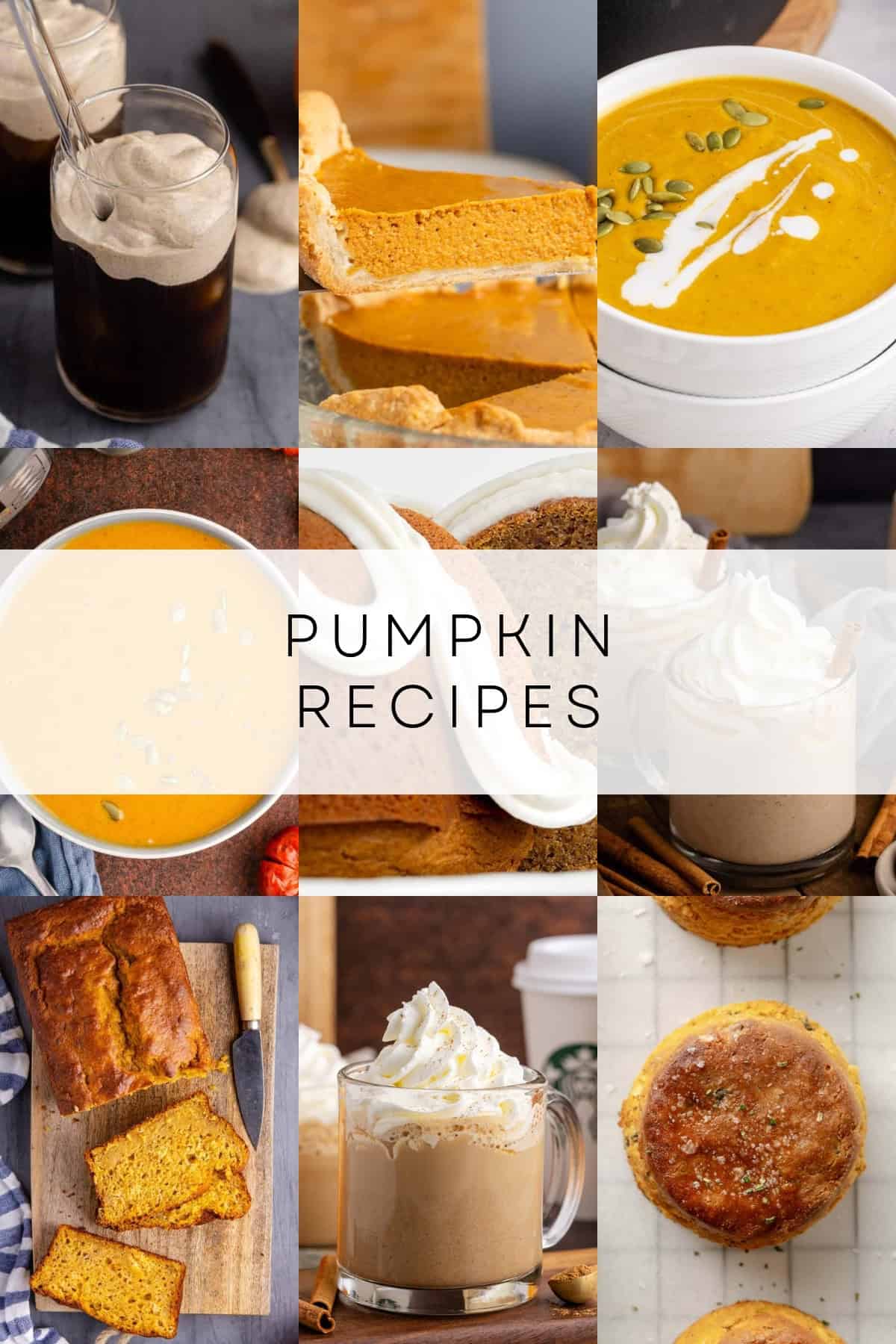 pumpkin recipes roundup collage